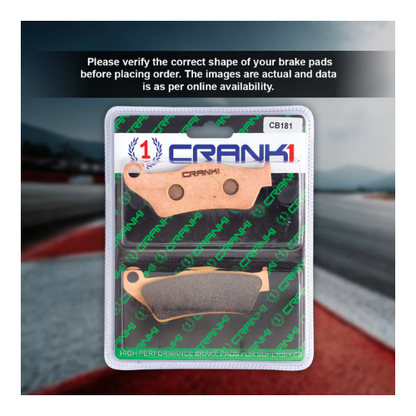 Crank1 Fully Sintered H2 Series Brake Pads for Triumph Tiger 800 (2018-2020)