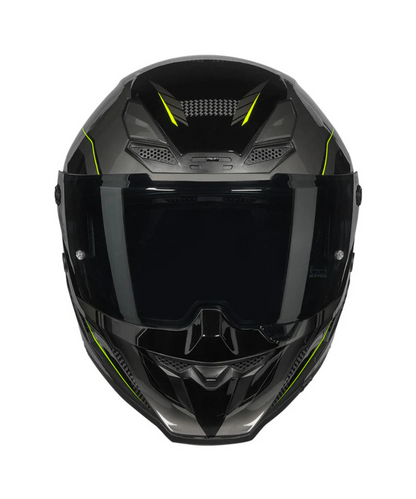 Korda Icon Strike Helmet - Gloss Grey Fluorescent Yellow