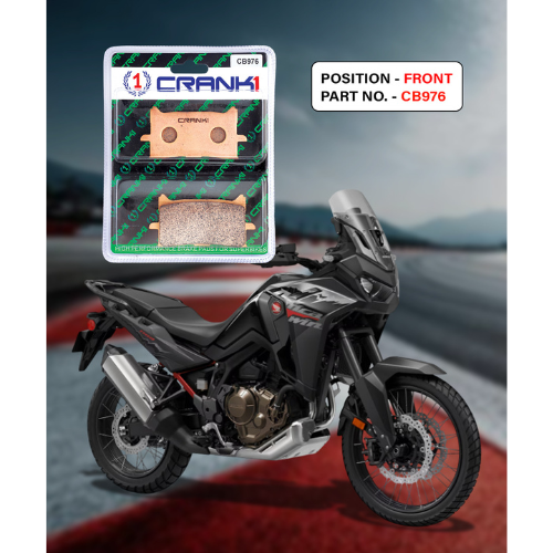 Crank1 Fully Sintered H2 Series Brake Pads for Honda Africa Twin (2016-2019)