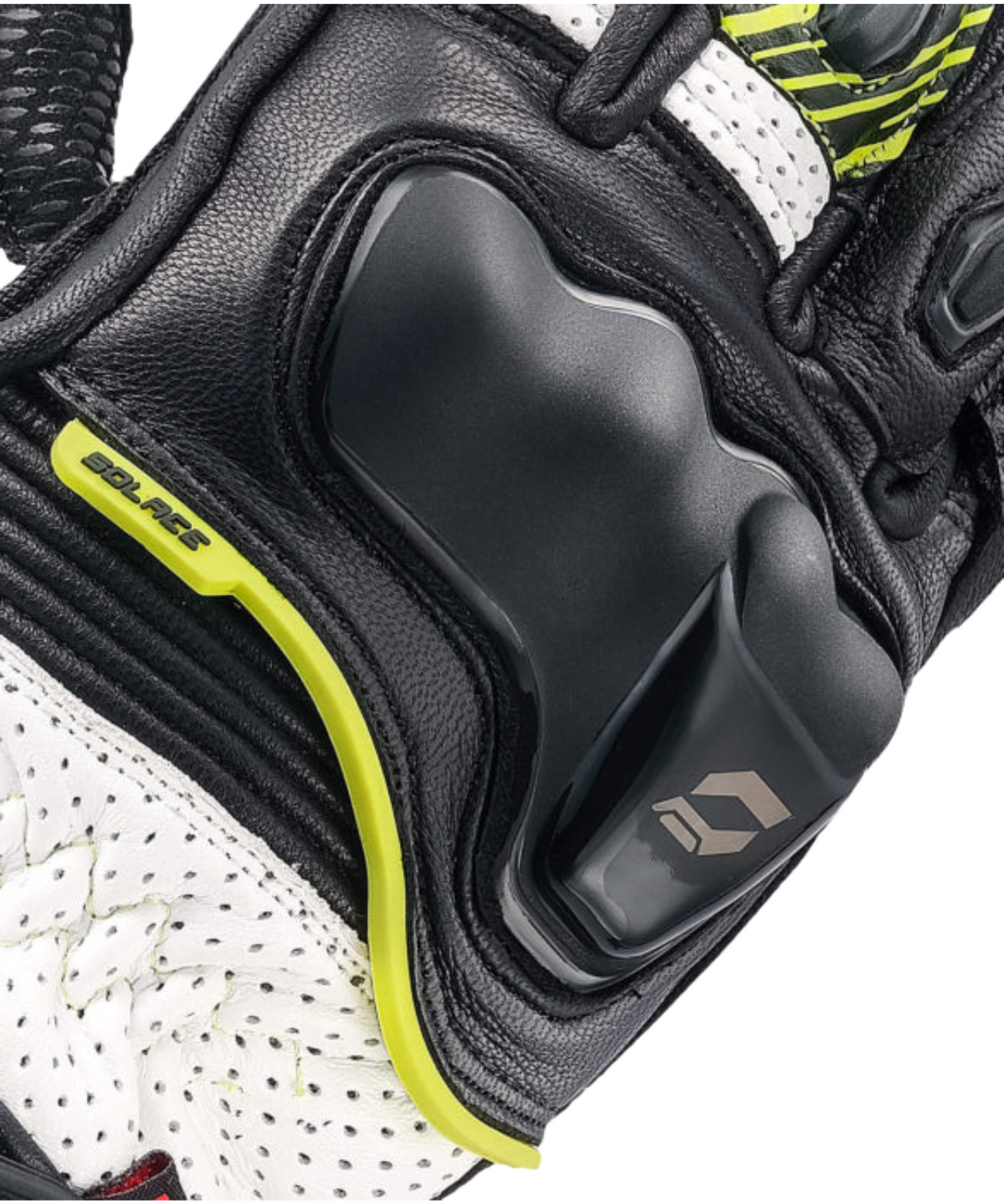 Solace Furious V3.0 CE Riding Gloves - Black White Neon