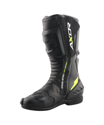 Axor Racer Tec Riding Boots - Black Neon Green