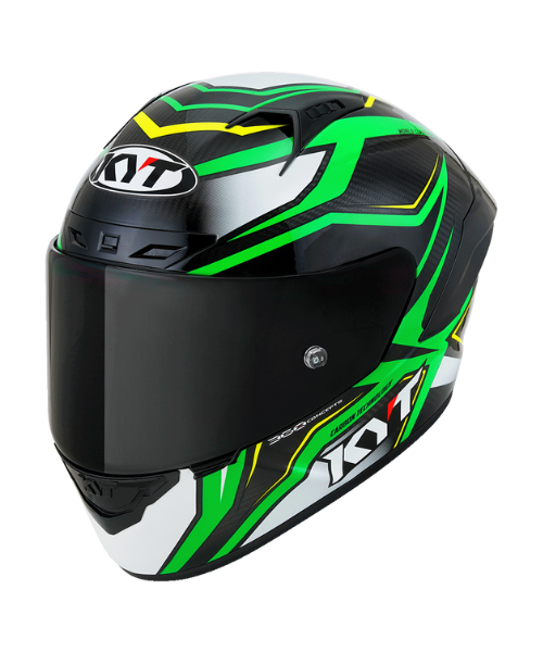 KYT NZ Race Carbon Stride Helmet - Green Fluo - KYT Helmets