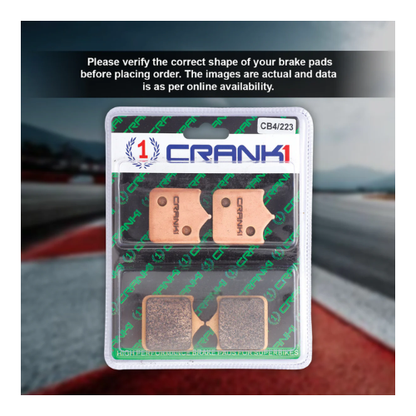 Crank1 Fully Sintered H2 Series Brake Pads for Triumph Speed Twin 1200 (2019-2020)