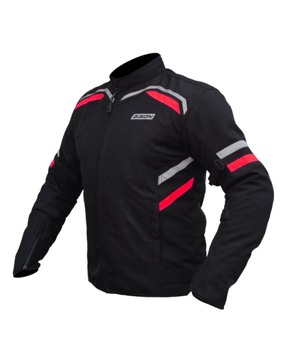 Bison ProGear Raptor V.2 Riding Jacket - Black Red