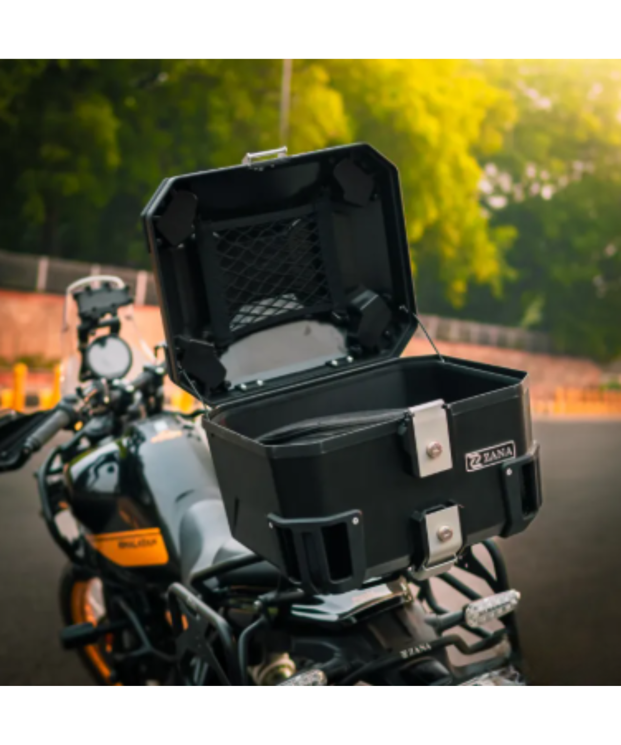 Zana Nomada Plastic Top Box 45L with Backrest - Black - ZI-TB-022