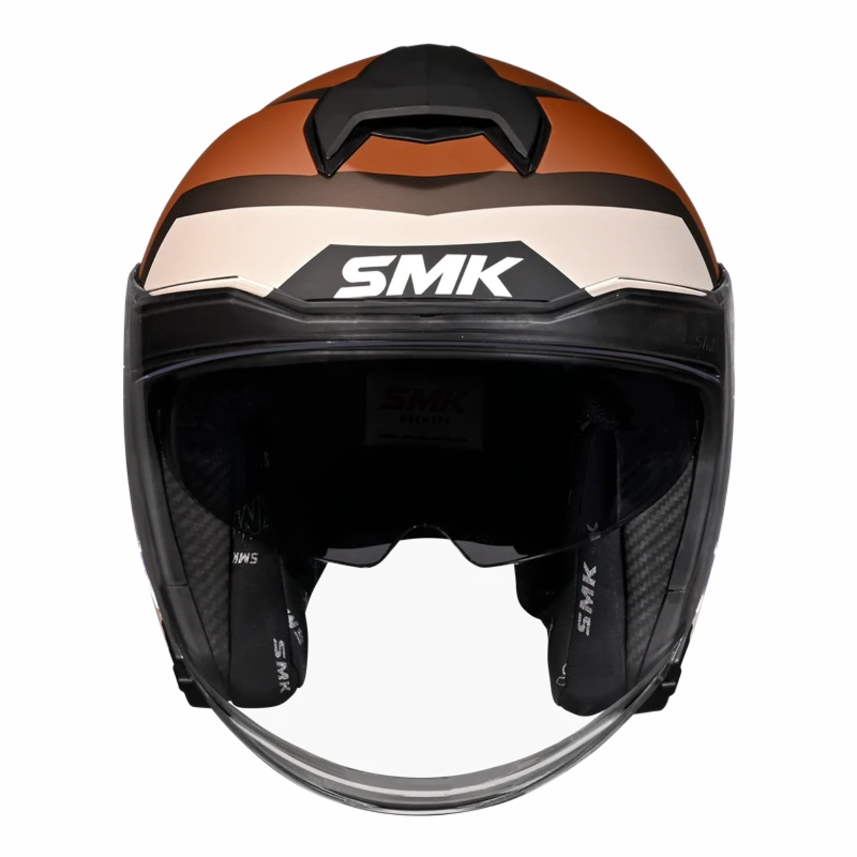 SMK GTJ Rover GRPS MA771 Half Face Helmet - Matt Brown - SMK