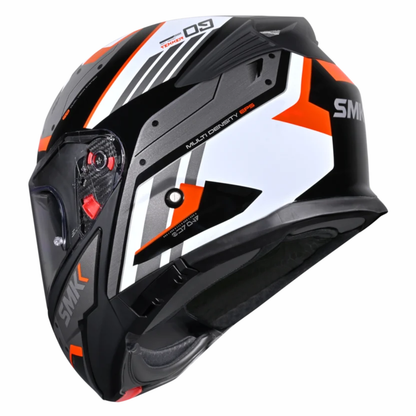 SMK Gullwing Tekker MA217 Matt Black White Orange Helmet