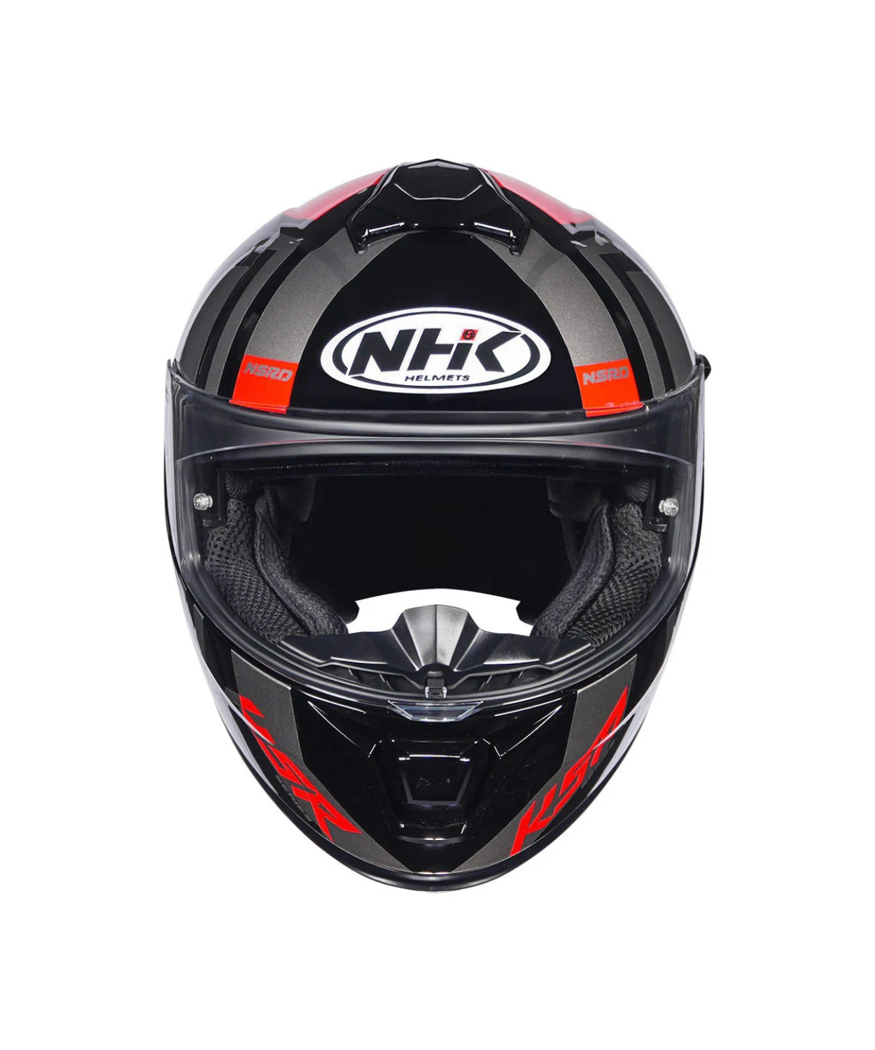 NHK K5R Shield Helmet - Gloss Black Red