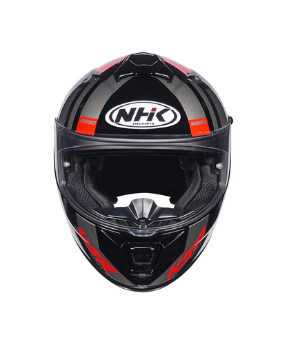NHK K5R Shield Helmet - Gloss Black Red