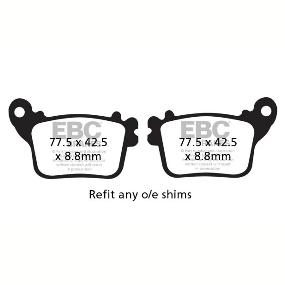 EBC Honda CBR 1000RR Fireblade SP (2017-2019) Fully Sintered Brake Pads