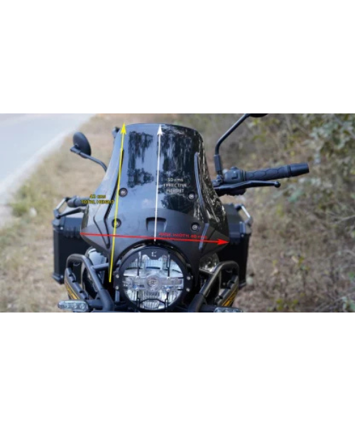 Carbon Racing WANDERER Premium Touring Windshield for Himalayan 450 – Clear