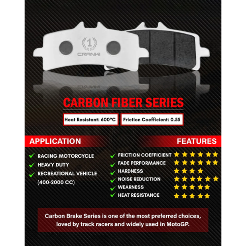 Crank1 Carbon Brake Pads for Triumph Trident 660 (2021 Onwards)