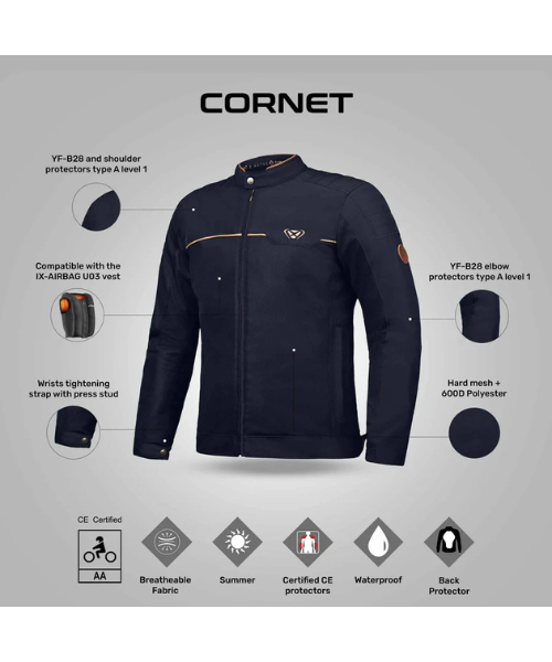 Ixon Cornet Riding Jacket - Navy Brown