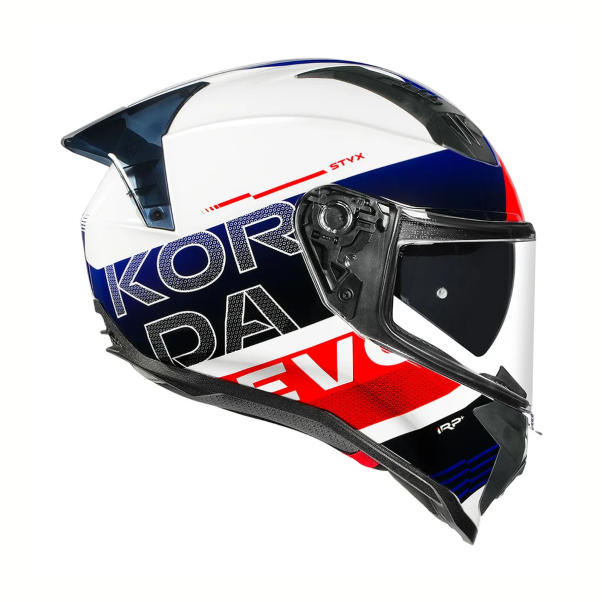 Korda EVO Styx Helmet - Gloss White Blue Red