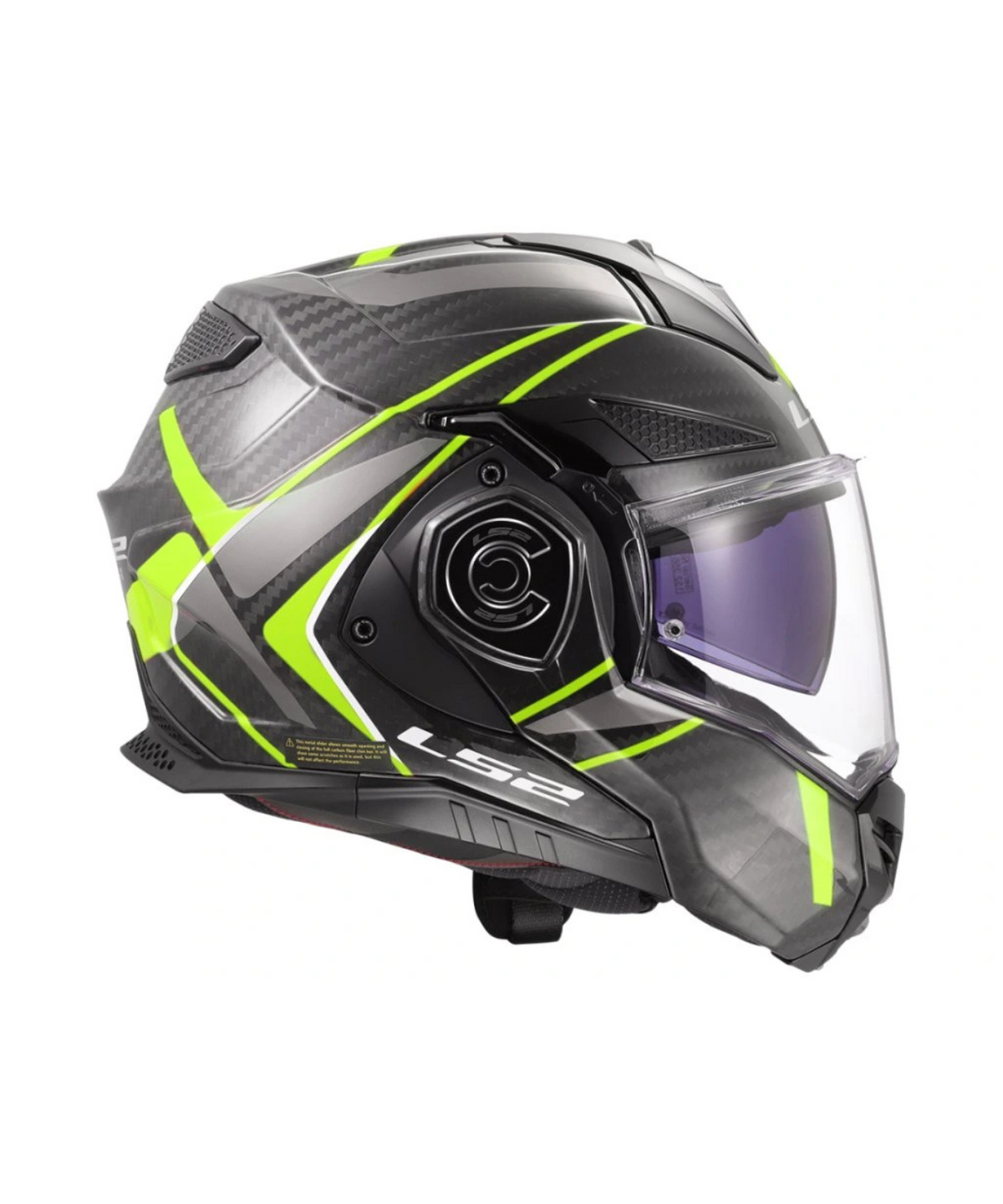 LS2 FF901 Advant X Carbon Fiber Future II Helmet (ECE 22.06) - Matt Hiviz Yellow - LS2