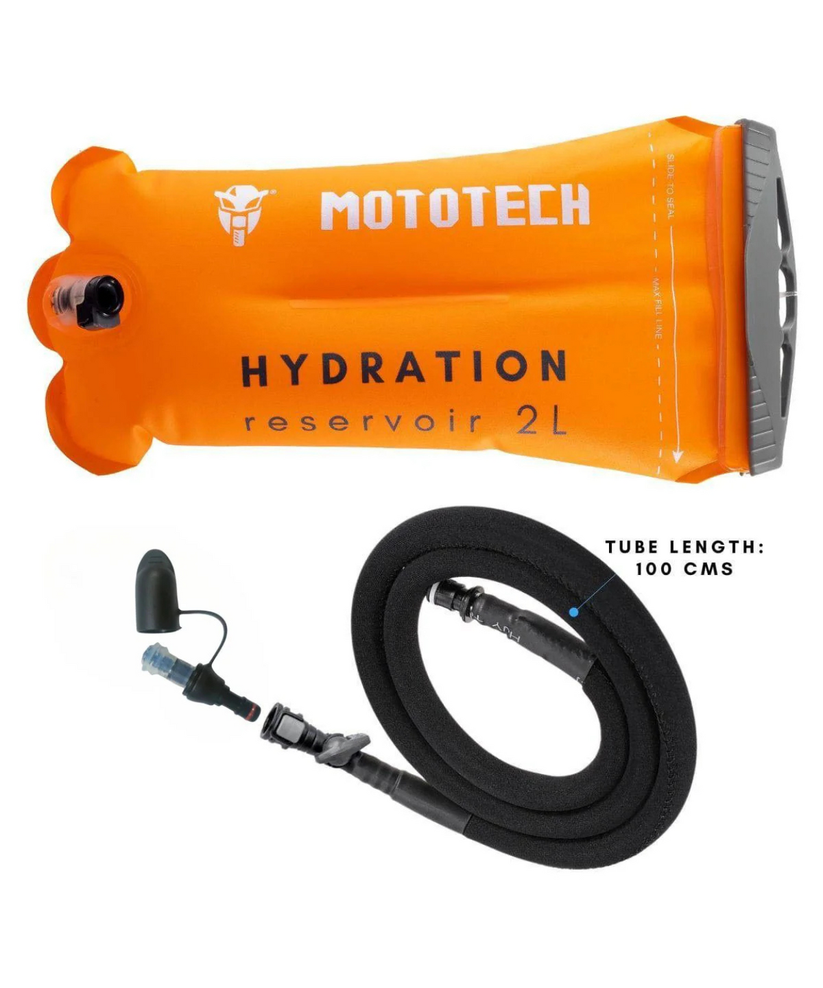Mototech Stealth Pro Hydration Backpack - 15L + 2L Hydration Bladder Combo - Charcoal Grey - Mototech
