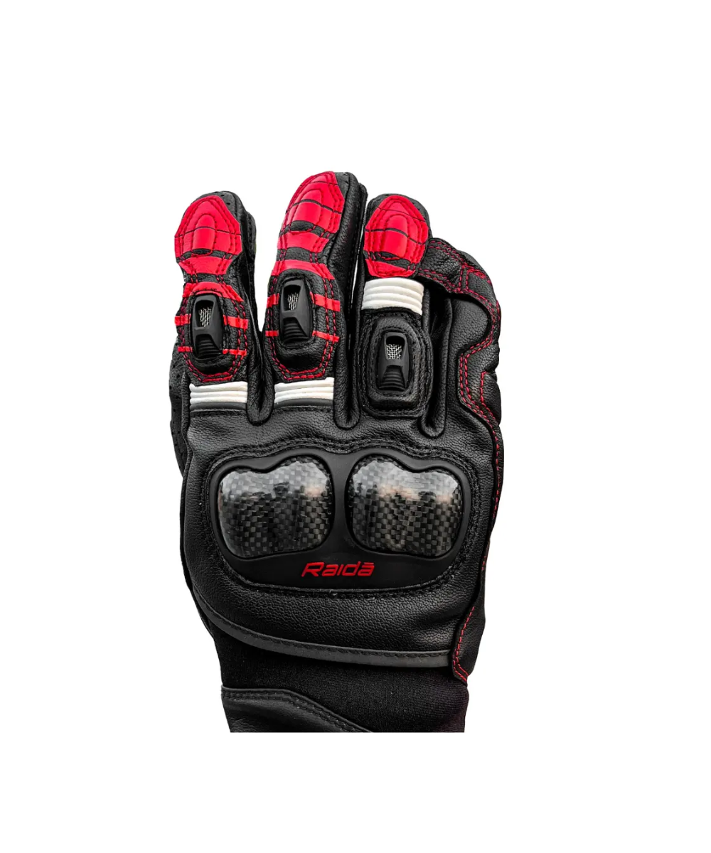 Raida AeroPrix Carbon Edition Riding Gloves - Red - Raida