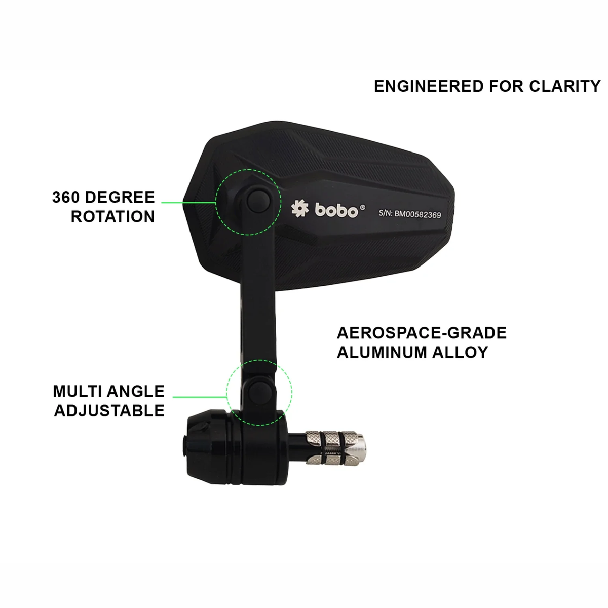 BOBO RM2-D Diamond Shape Bar End Mirror