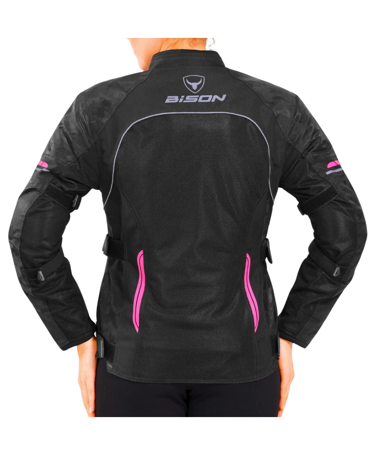 Bison ProGear Phoenix Women Riding Jacket - Hi-Viz Pink