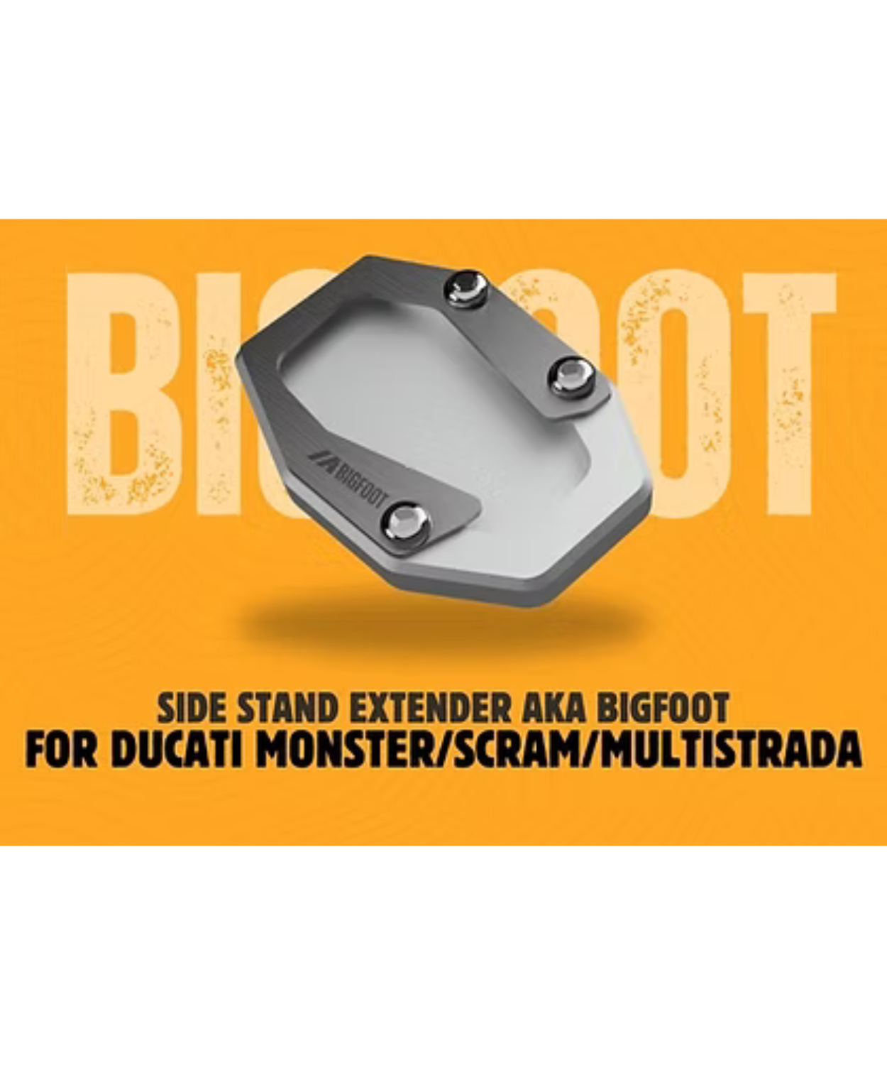 Motoverse Factory Customs Bigfoot Shoe Stand Extender for Ducati Scrambler / Monster / MultiStrada / Deasert / Icon 800 - MB-DUC-FAB