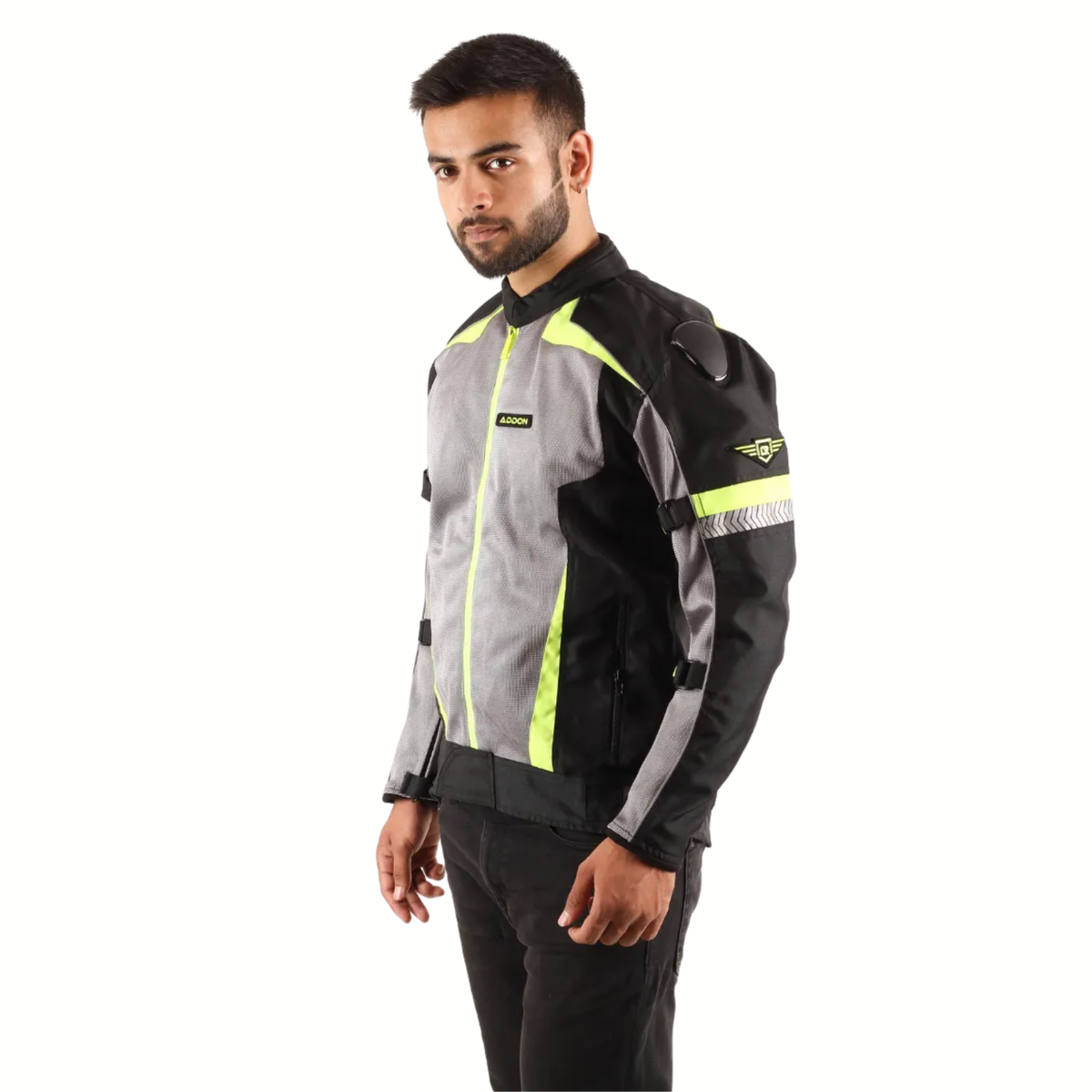Lone Ranger Addon Pro Max Riding Jacket - Black Neon Green