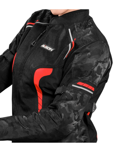 Bison ProGear Phoenix Women Riding Jacket - Hi-Viz Red