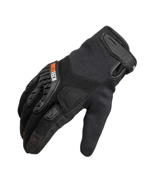 Mototech Reflex Air Flo Dual Sport Motorcycle Riding Gloves - Black