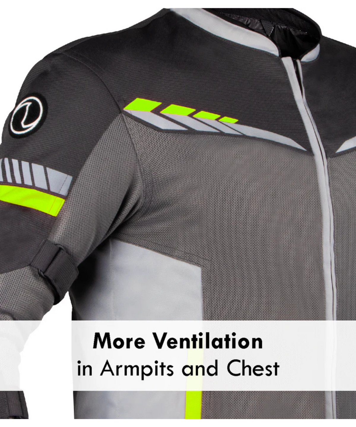 Rynox Air GT 4 CE Certified Class A Riding Jacket - Grey Hi-Viz Green