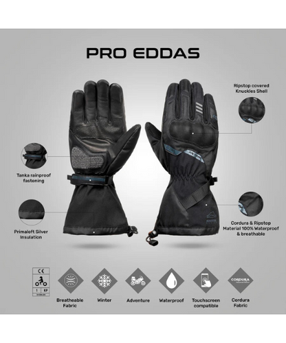 Ixon Pro Eddas Riding Gloves - Black