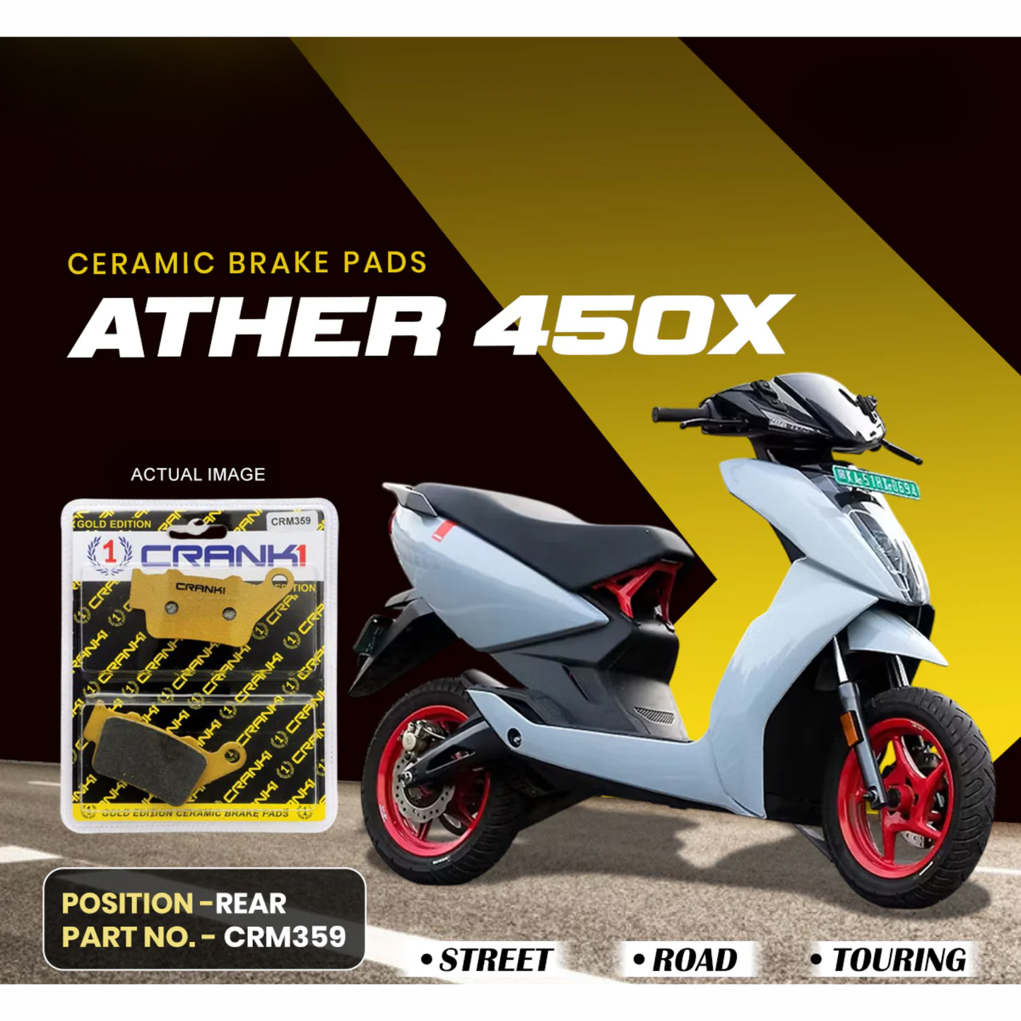Crank1 Ceramic Brake Pads for Ather 450X
