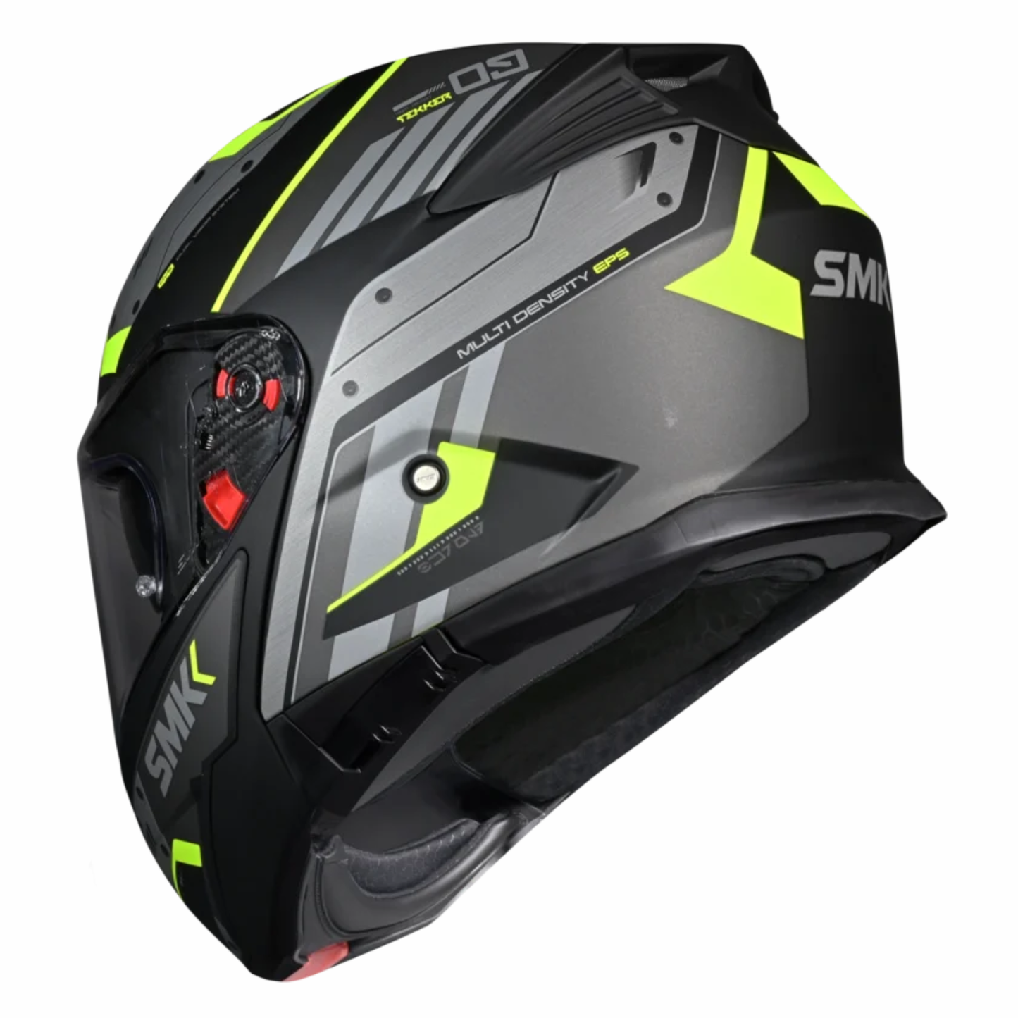 SMK Gullwing Tekker MA264 Black Grey Yellow Matt Helmet