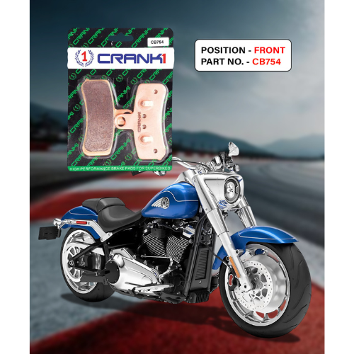 Crank1 Fully Sintered H2 Series Brake Pads for Harley Davidson softail Fat Boy