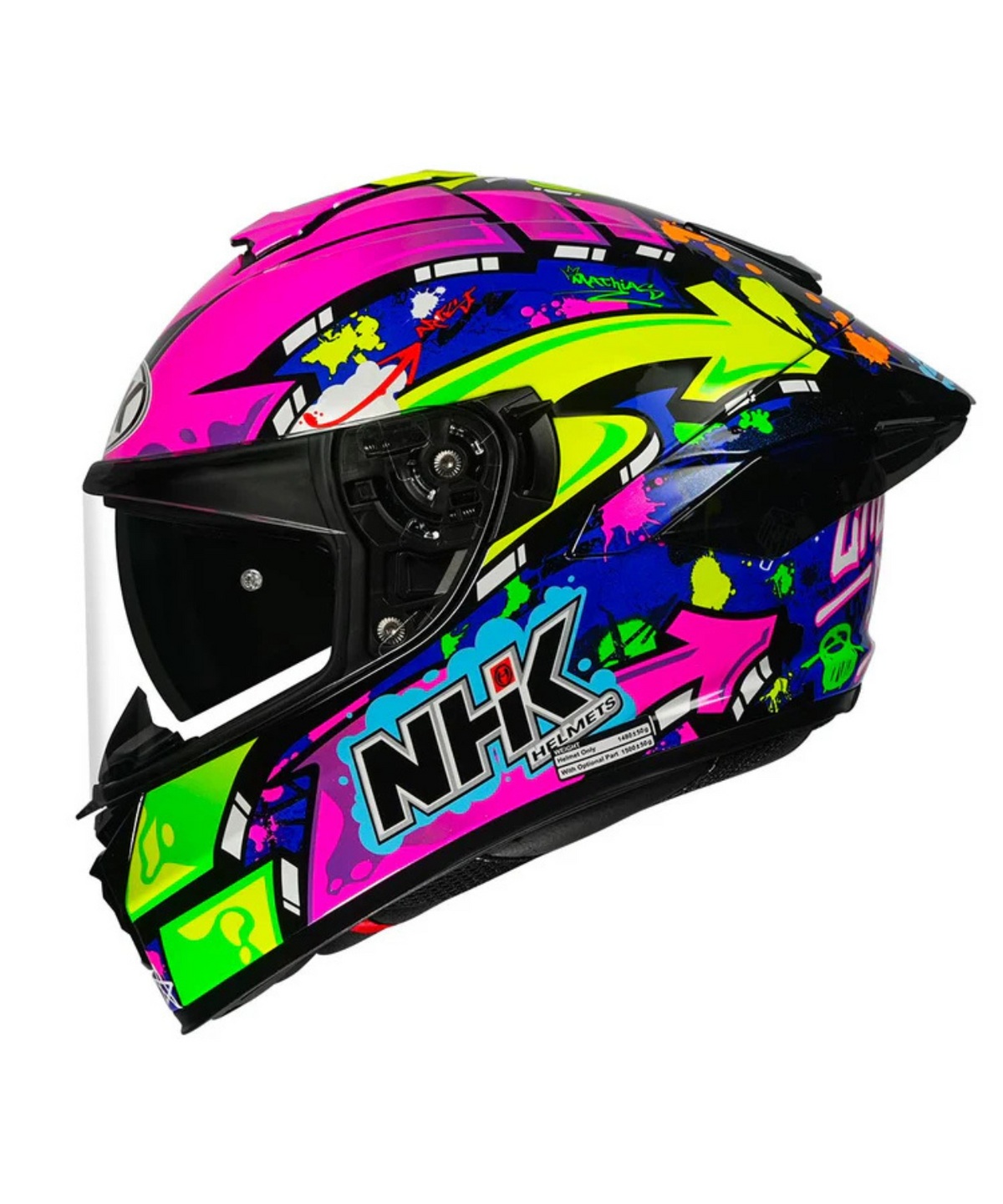 NHK K5R Tamburini Helmet - Black Pink Blue - NHK