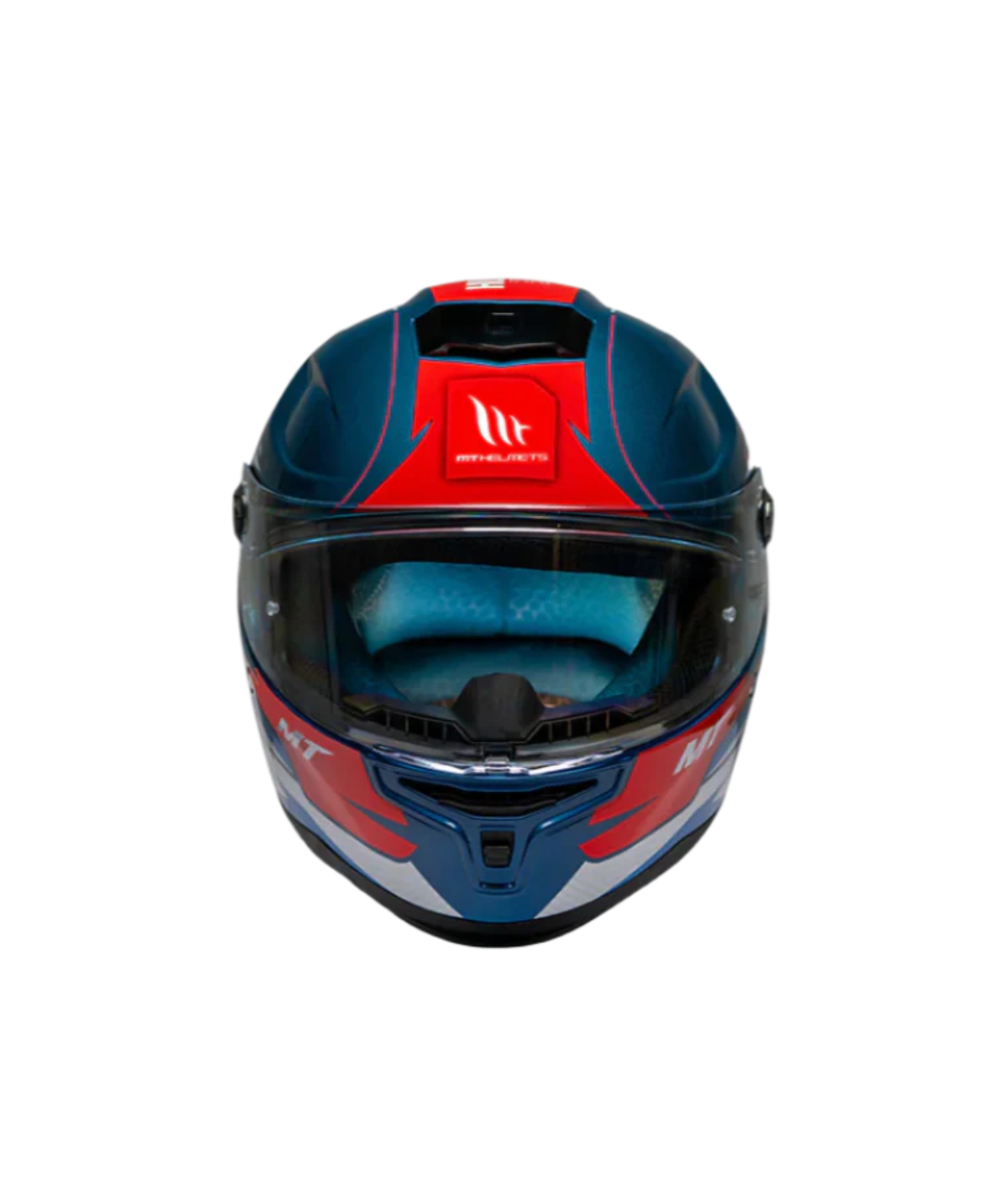MT Hummer B Shine C7 Helmet - Gloss White Blue Red