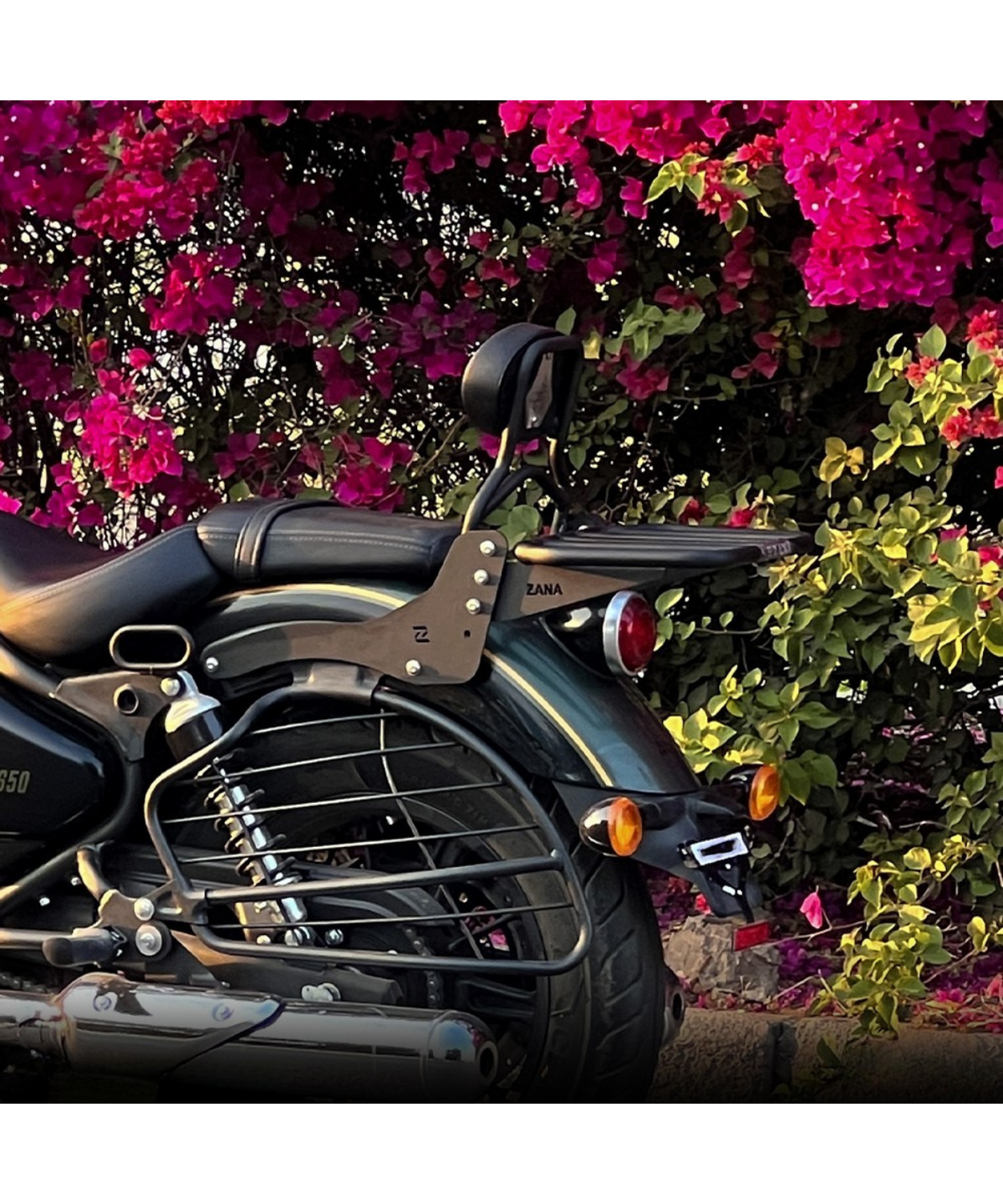 Zana Royal Enfield Meteor 650 Top Rack MS with Pillion Backrest - ZI-8286 - Zana