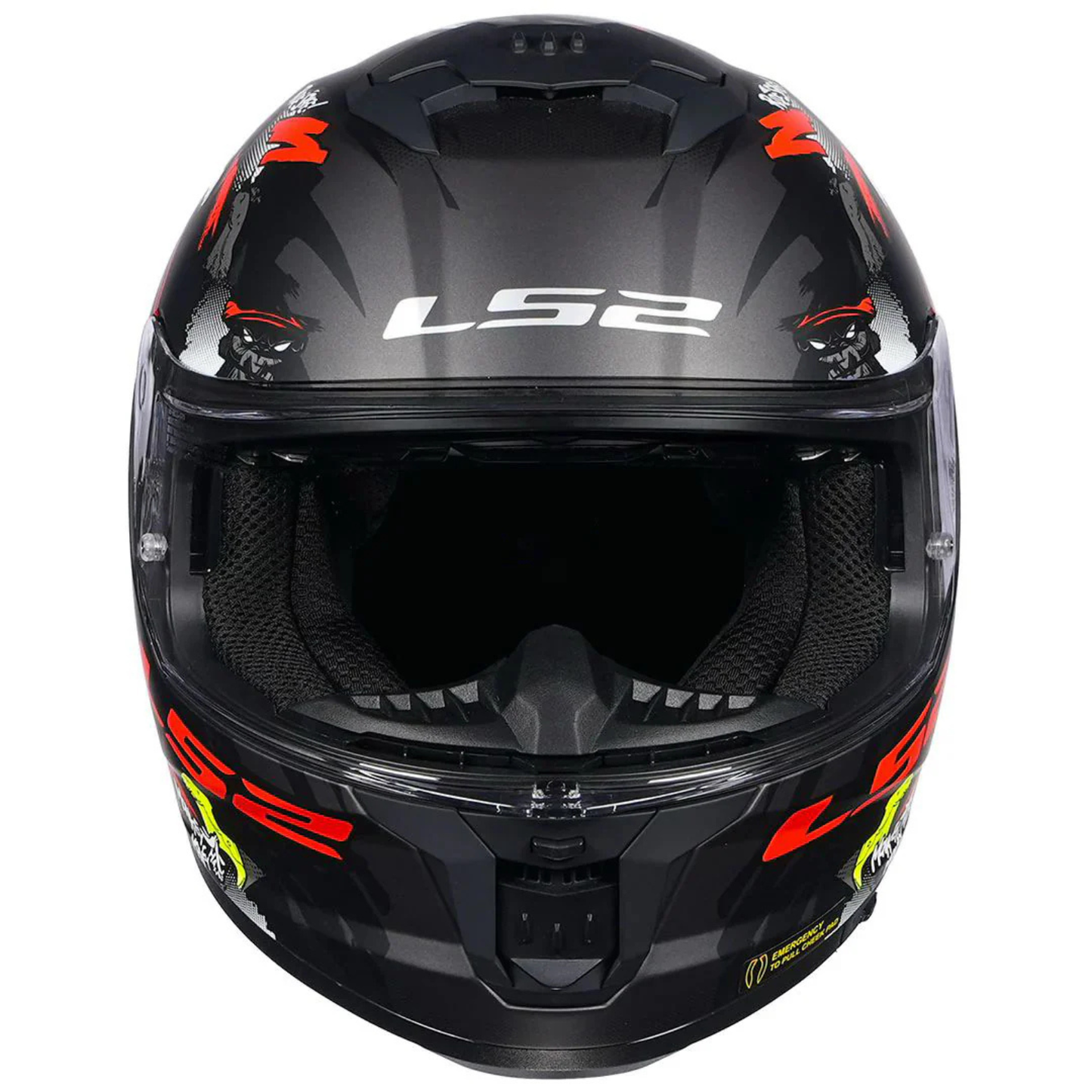 LS2 FF320 Stream II Angry Monkey Helmet - Matt Black Red