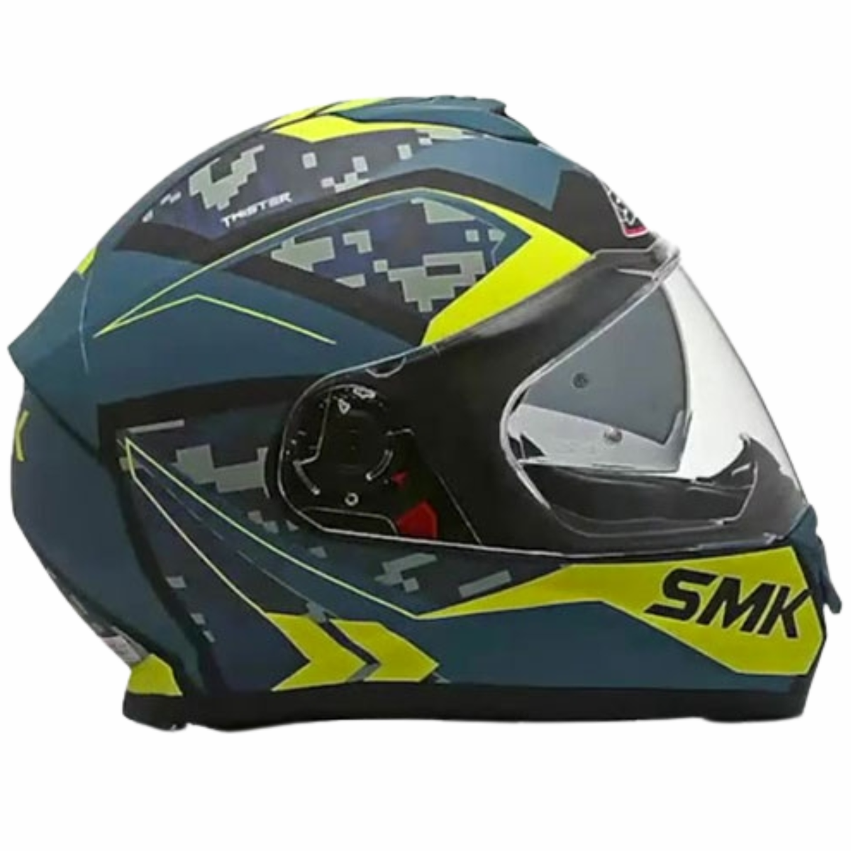 SMK Twister Zest MA254 Blue Yellow Helmet - SMK