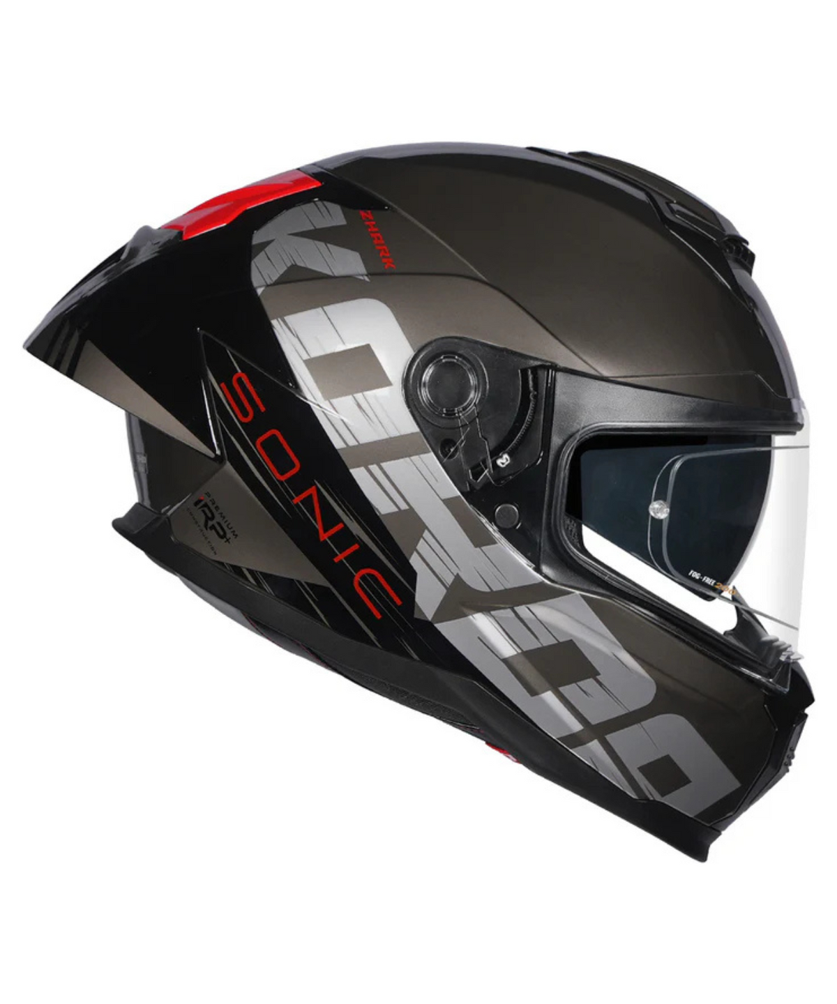 Korda Sonic GP Zhark Helmet - Gloss Grey Red - Korda