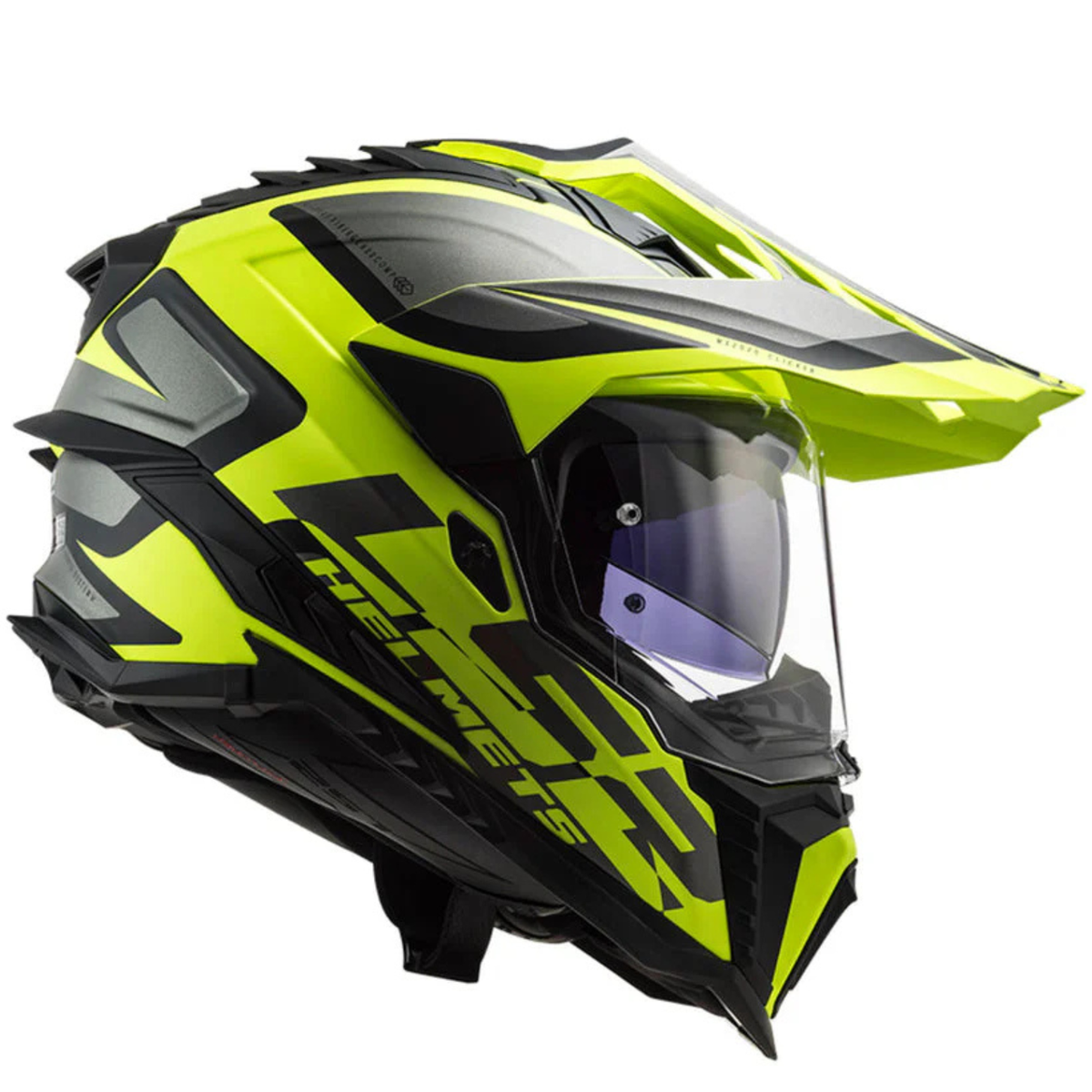 LS2 MX701 Explorer Alter Helmet - Matt Black Yellow - LS2