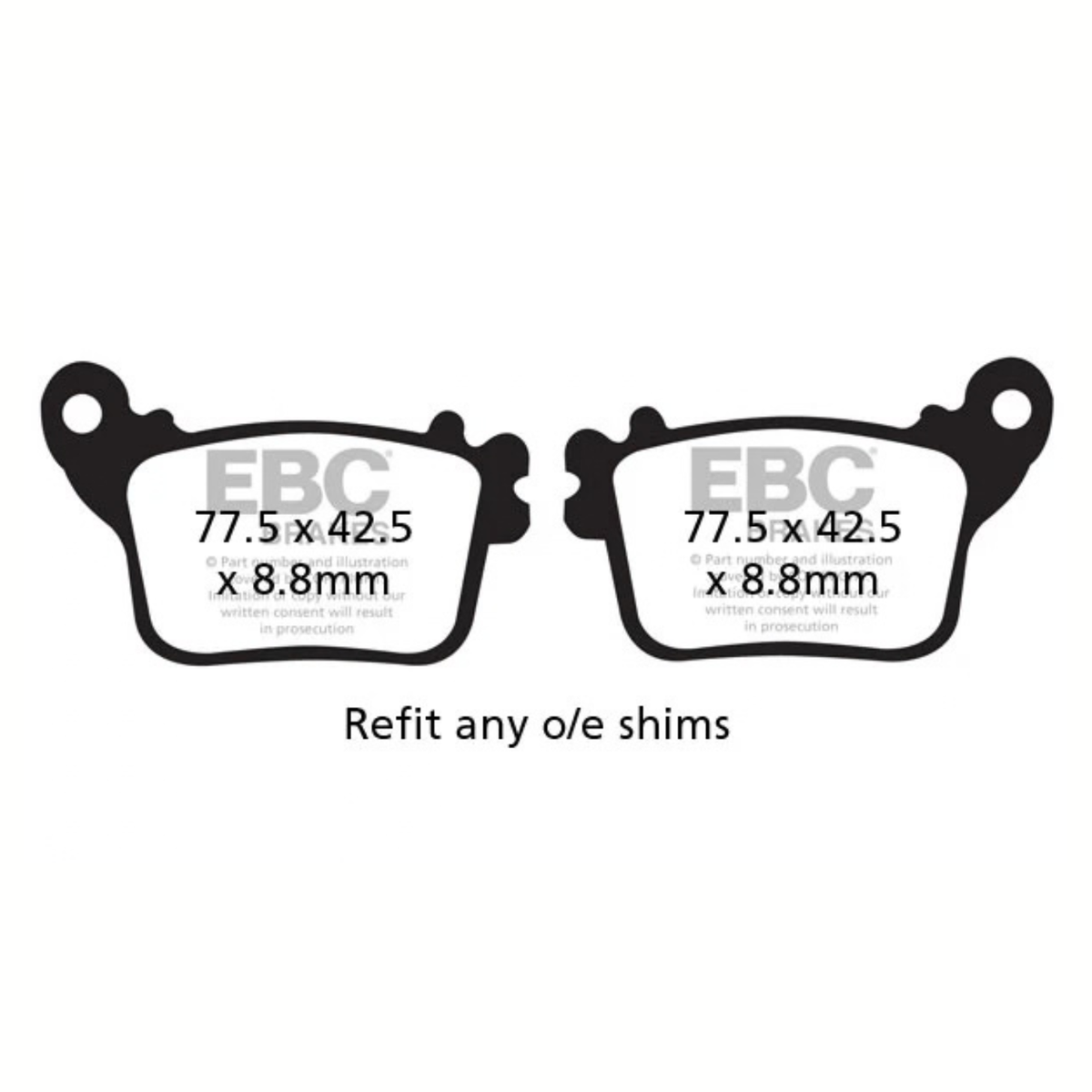 EBC Kawasaki ZX-10R (2011-2015) Fully Sintered Brake Pads