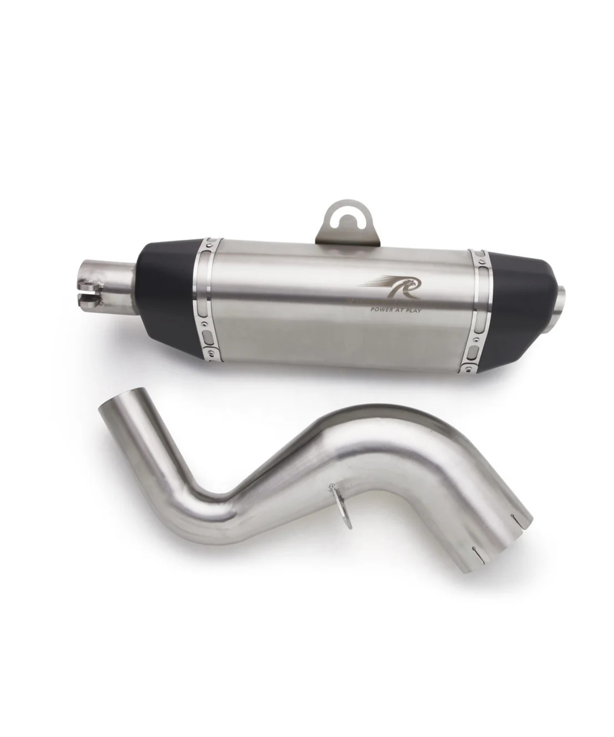 Red Rooster Performance Galactic Exhaust for KTM Duke 250 / 390 / RC 390 / ADV 390 / 250 (With Bend Pipe) - Silver