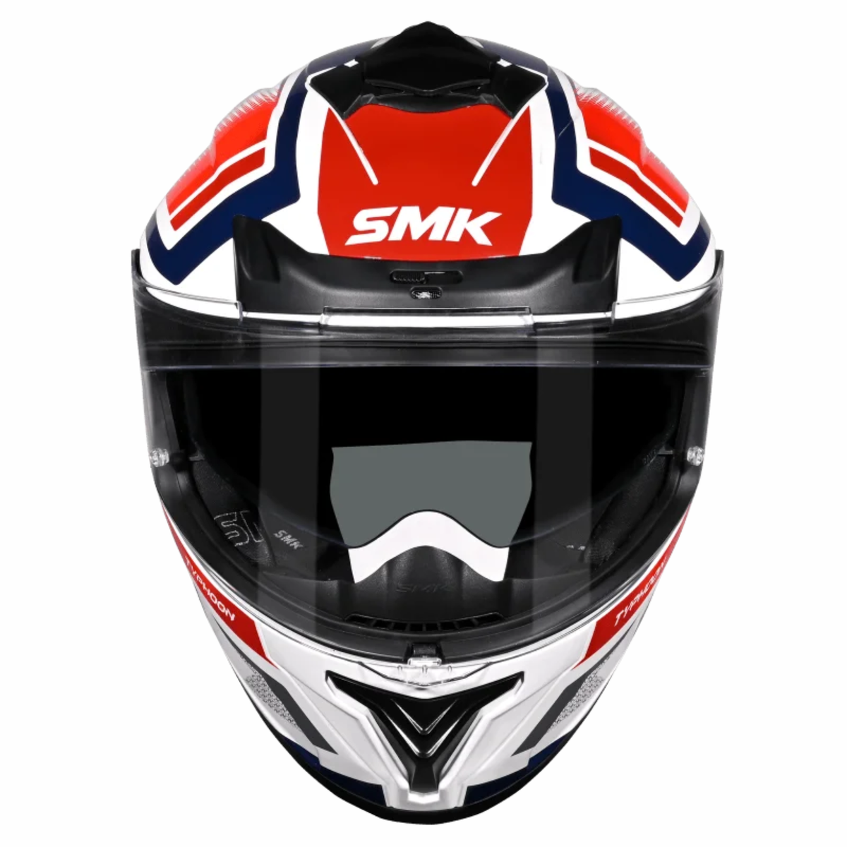 SMK Typhoon Thorn GL136 White Blue Red Helmet - SMK