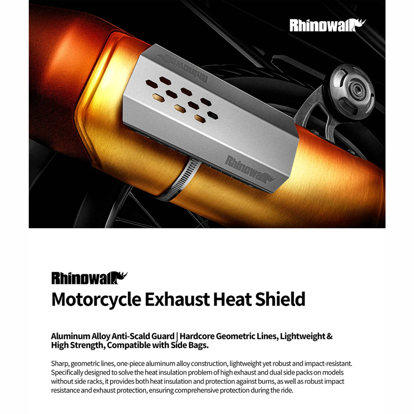 Rhinowalk Exhaust Heat Shield - Silver - MTR010