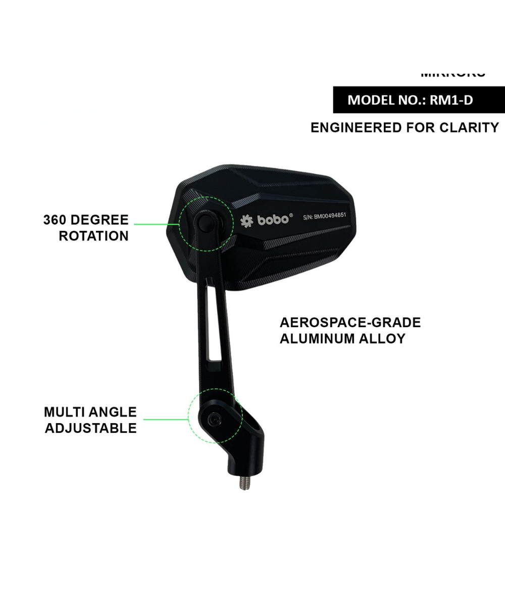 BOBO RM1 D Diamond Shape Rearview Mirror