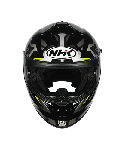 NHK K5R Wingstar Helmet - Black Hiviz Yellow