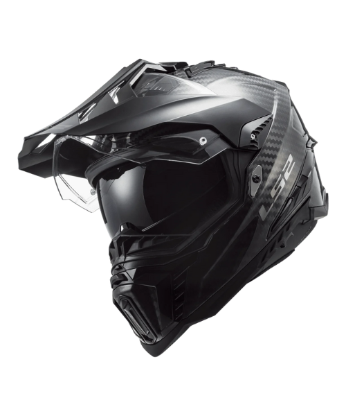 LS2 MX701 C Explorer Carbon Helmet - Solid Gloss Black