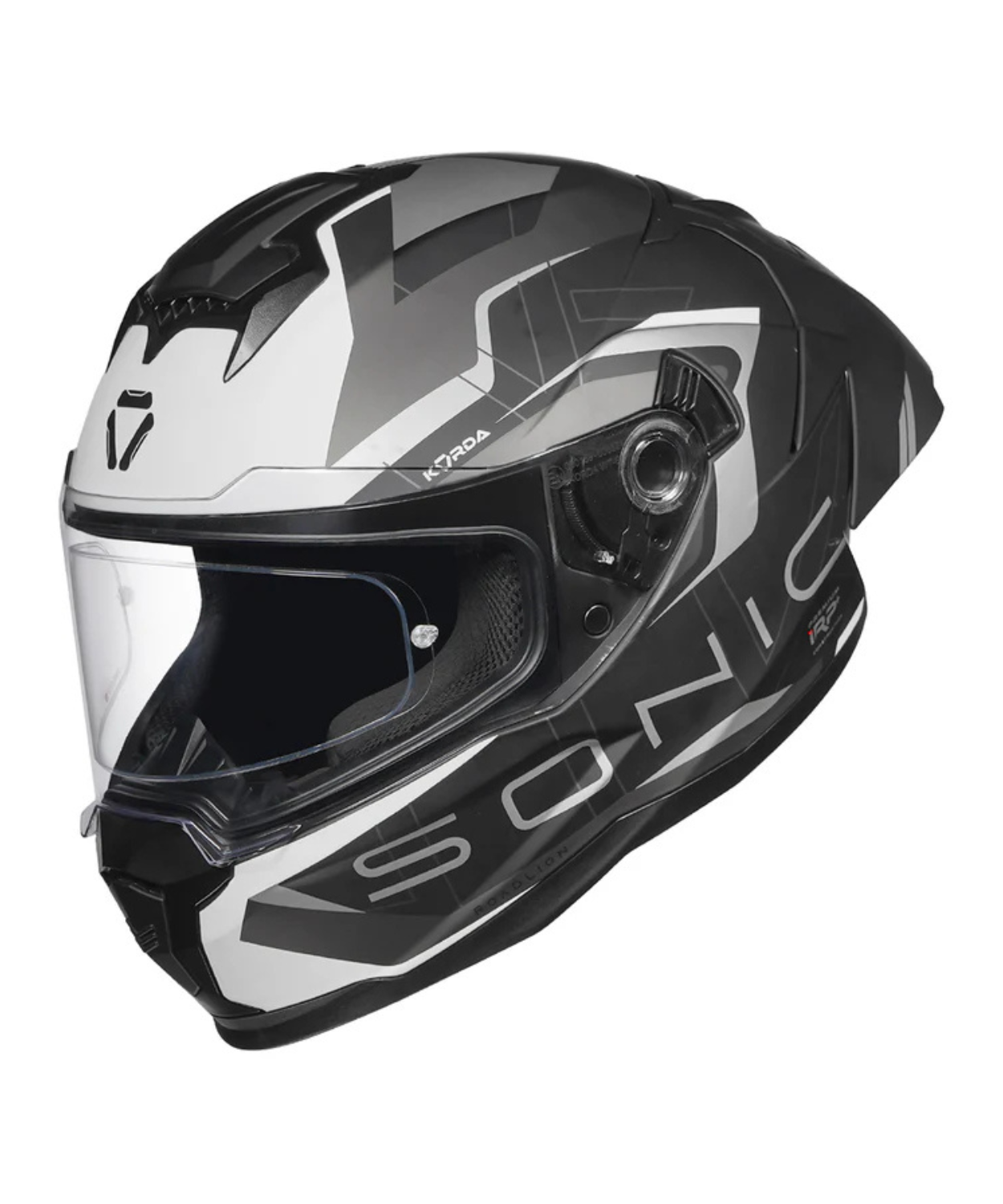 Korda Sonic GP Roadlion Helmet - Matt Black Grey