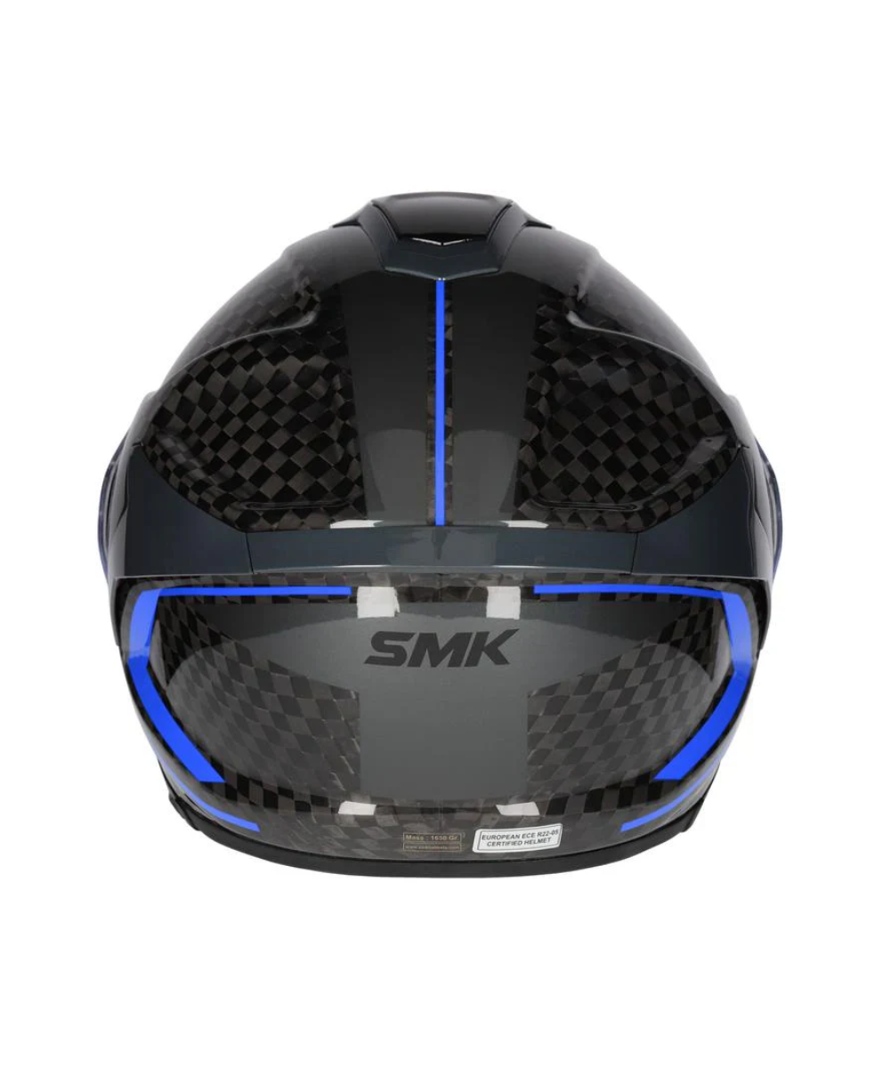 SMK Titan Carbon Nero GL256 Carbon Blue Helmet