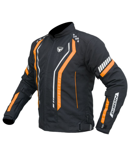 Bison ProGear Air Pro Riding Jacket - Black Orange