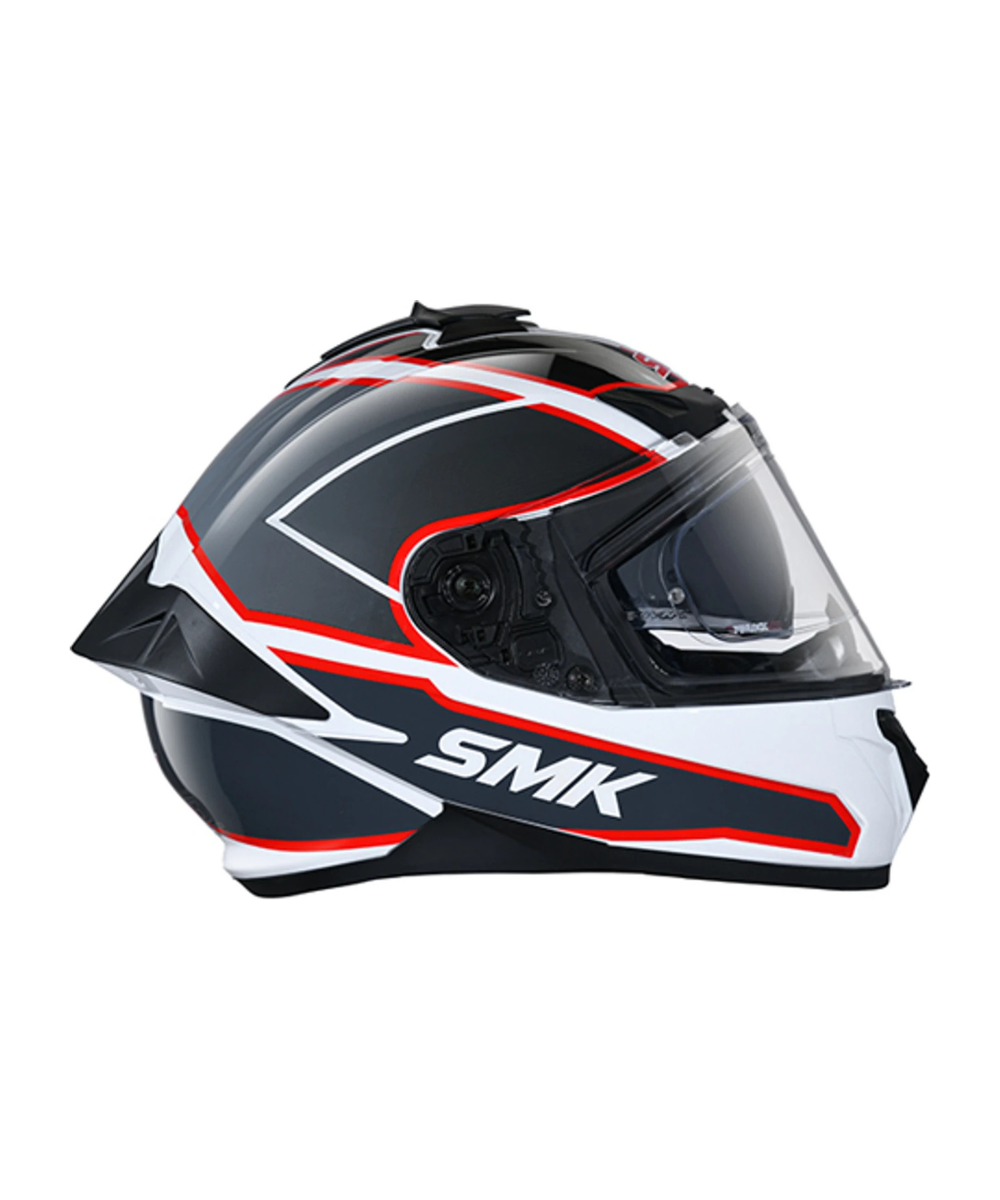 SMK Typhoon Aegis GL123 Black White Helmet - SMK